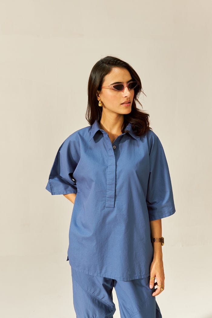 IKIGAI COASTAL BLU CO-ORD SET SPACELINES
