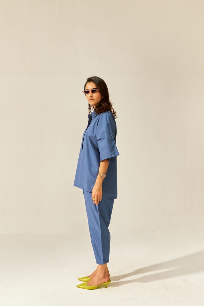 IKIGAI COASTAL BLU CO-ORD SET SPACELINES