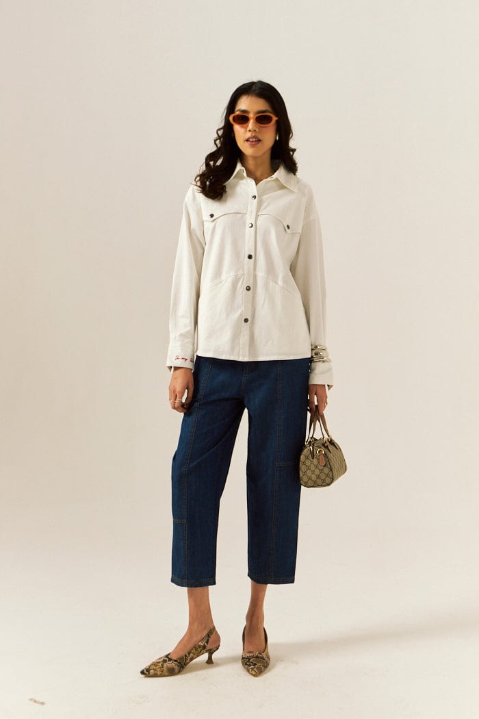 "IN MY SPACE" DENIM SHIRT SPACELINES