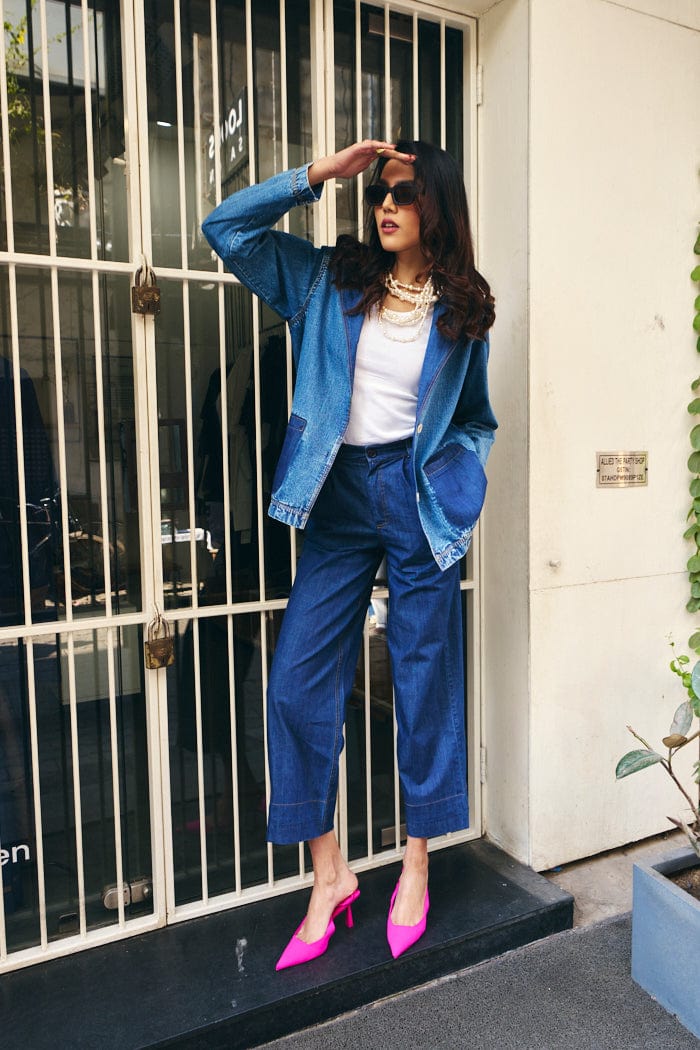 LANA DENIM SHACKET SPACELINES