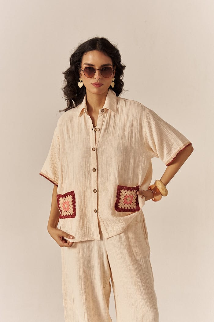 TUSCAN CO-ORD SET WITH SHORTS SPACELINES