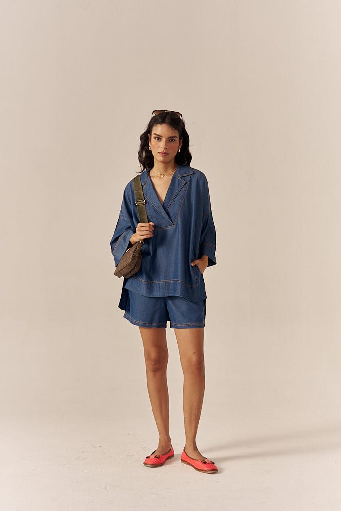 YOUS CO-ORD SET WITH SHORTS SPACELINES