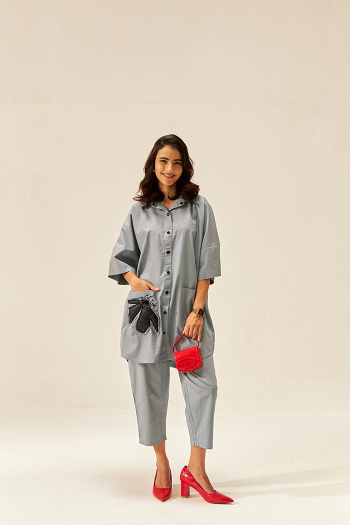 LAVASA CO-ORD SET IN FADED BLU