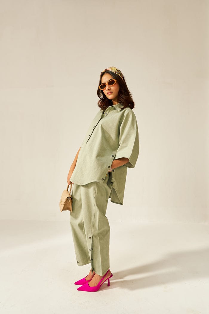 DOLLA CO-ORD SET IN FROSTY GREEN