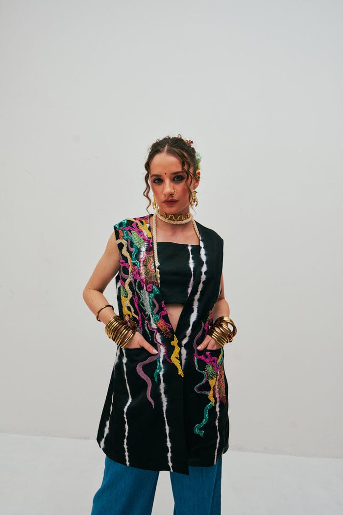 ANQA CORAL BLAZER SPACELINES