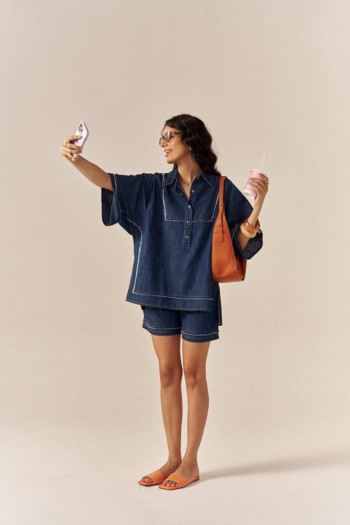 BORA BORA CO-ORD SET WITH SHORTS SPACELINES