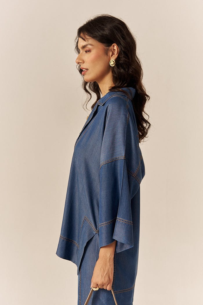 CHAITINI KAFTAN TOP SPACELINES