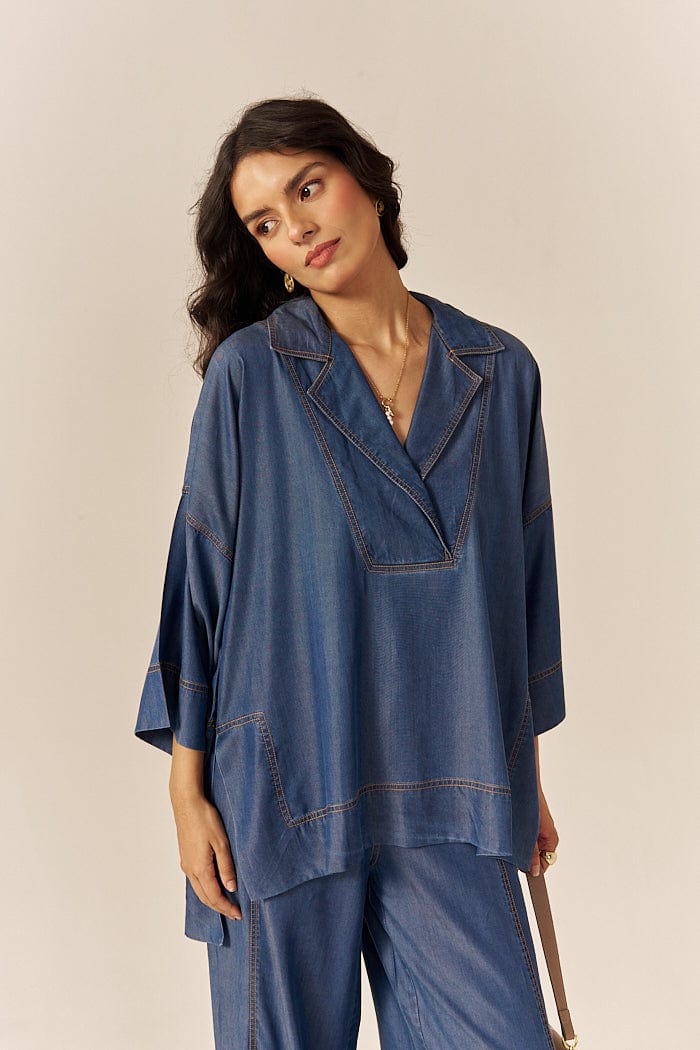 CHAITINI KAFTAN TOP SPACELINES