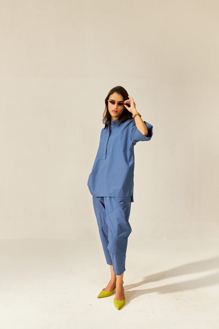 IKIGAI COASTAL BLU CO-ORD SET SPACELINES