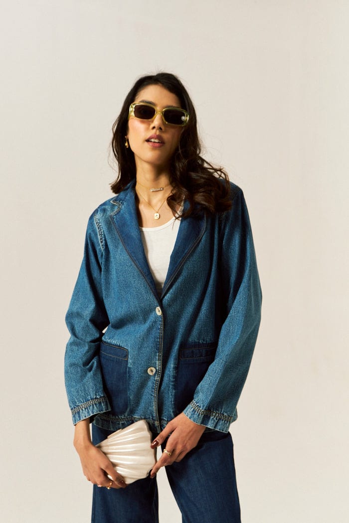LANA DENIM SHACKET SPACELINES
