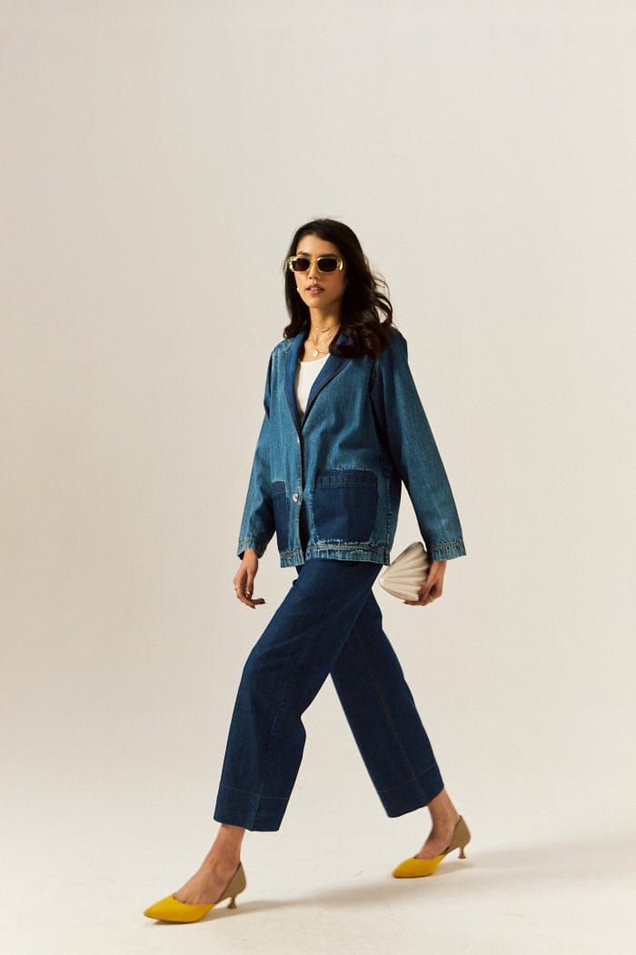 LANA DENIM SHACKET SPACELINES