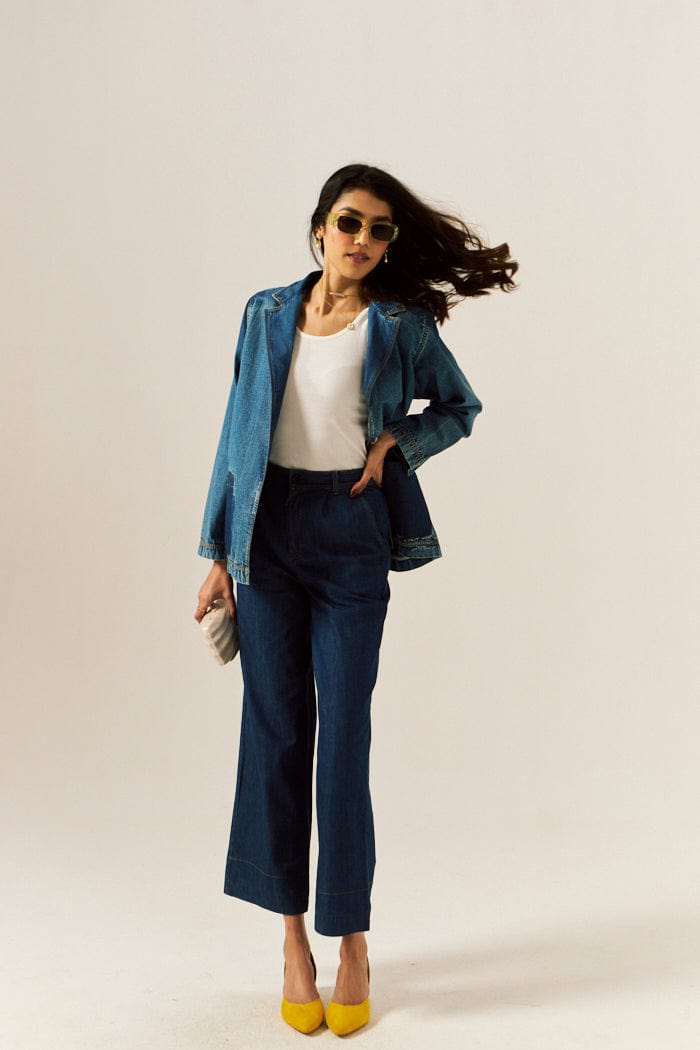 LANA DENIM SHACKET SPACELINES
