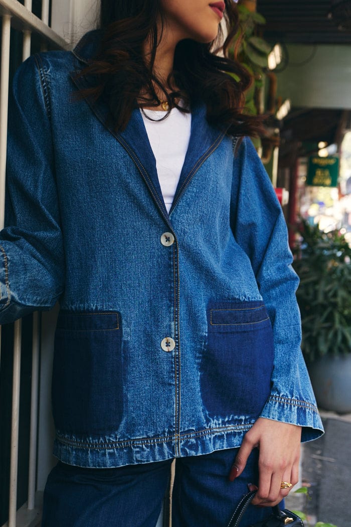 LANA DENIM SHACKET SPACELINES