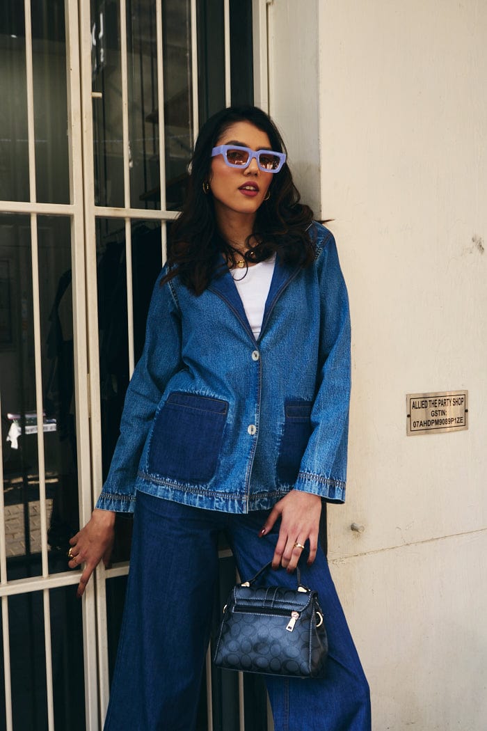 LANA DENIM SHACKET SPACELINES