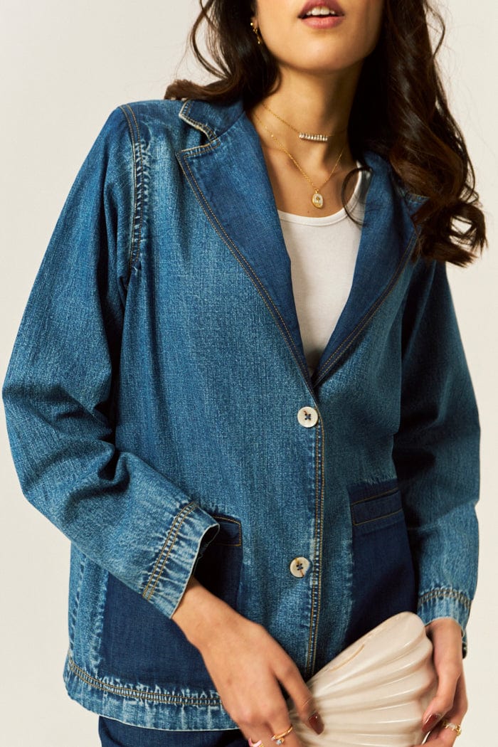 LANA DENIM SHACKET SPACELINES