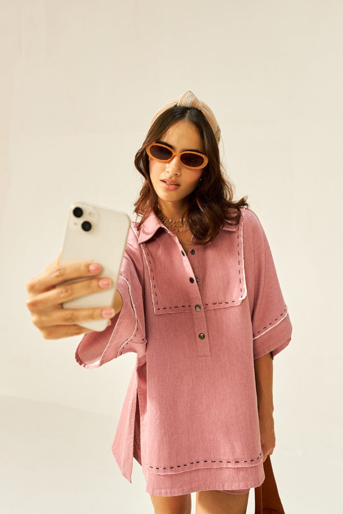 LYCHEE MINI KAFTAN  CO-ORD SET SPACELINES