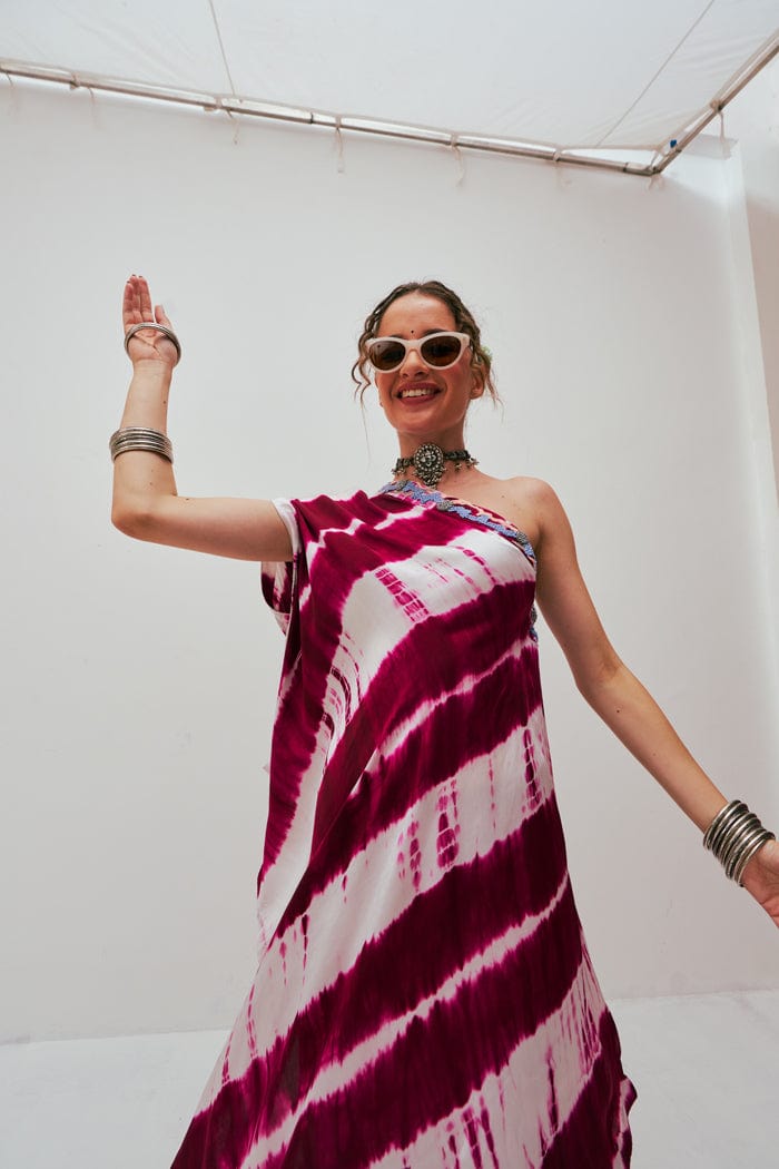 MAHA TIE-DYE KAFTAN AND PANTS SET SPACELINES