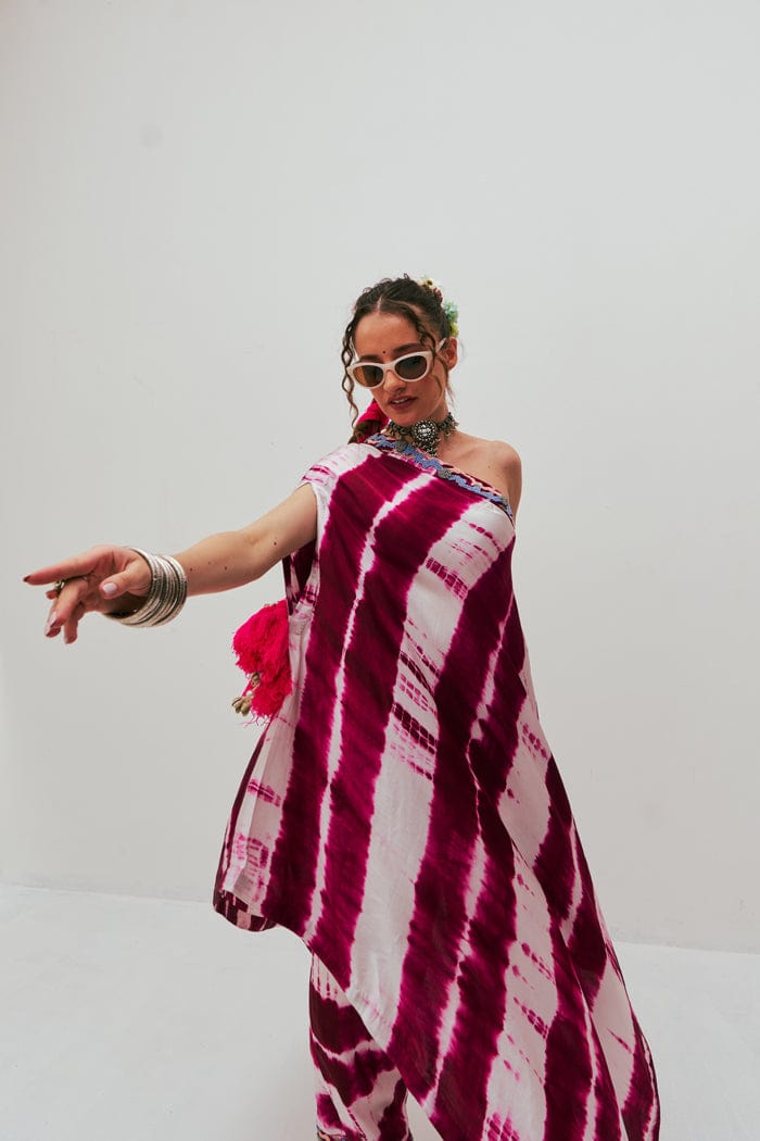 MAHA TIE-DYE KAFTAN AND PANTS SET SPACELINES