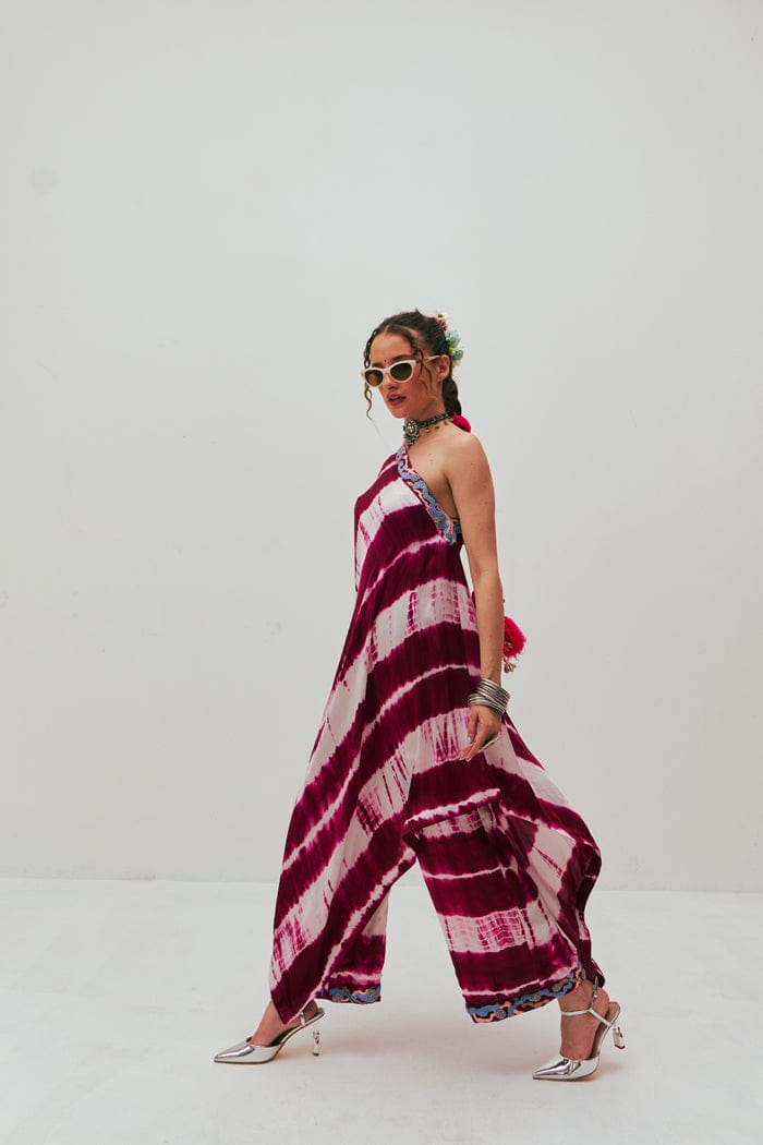 MAHA TIE-DYE KAFTAN AND PANTS SET SPACELINES