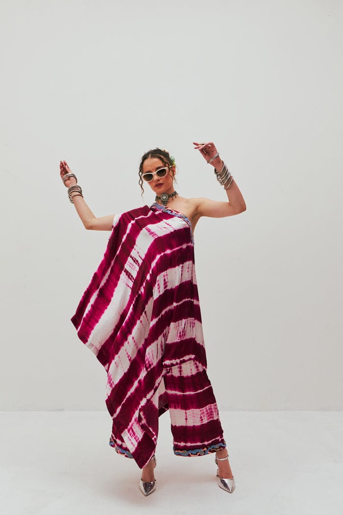 MAHA TIE-DYE KAFTAN AND PANTS SET SPACELINES