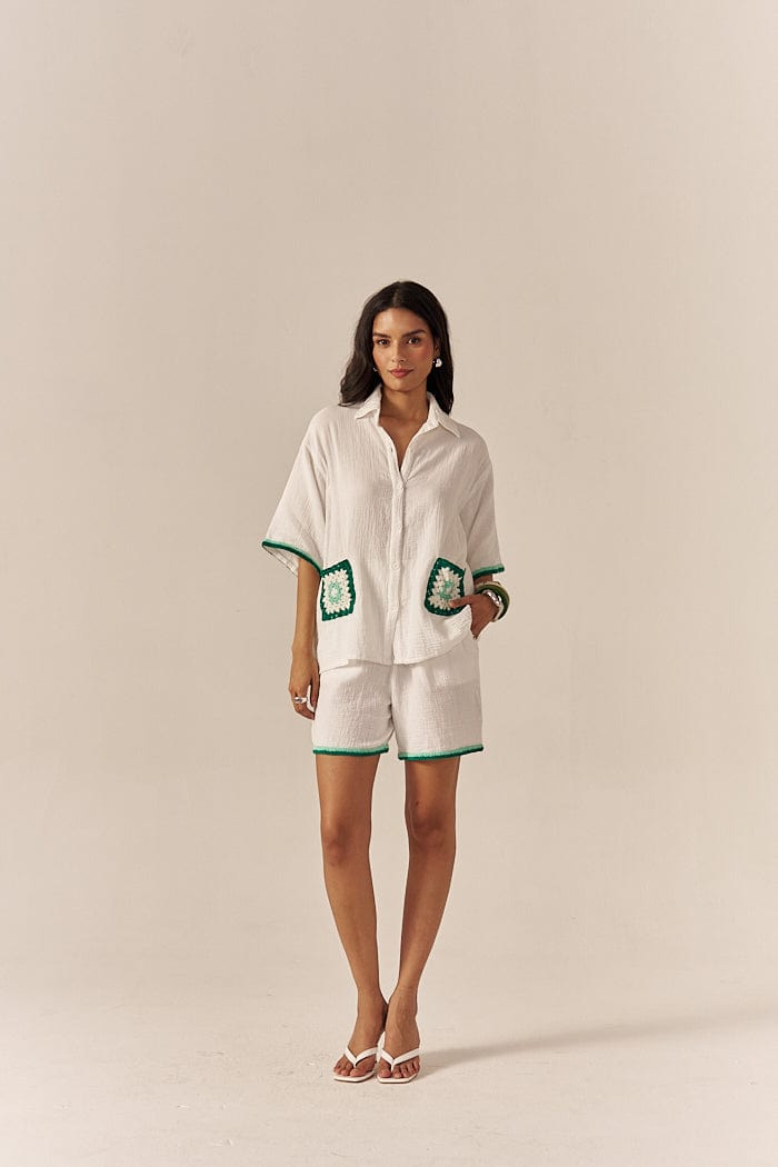 NATURALLY PRETTY CO-ORD SET WITH SHORTS SPACELINES