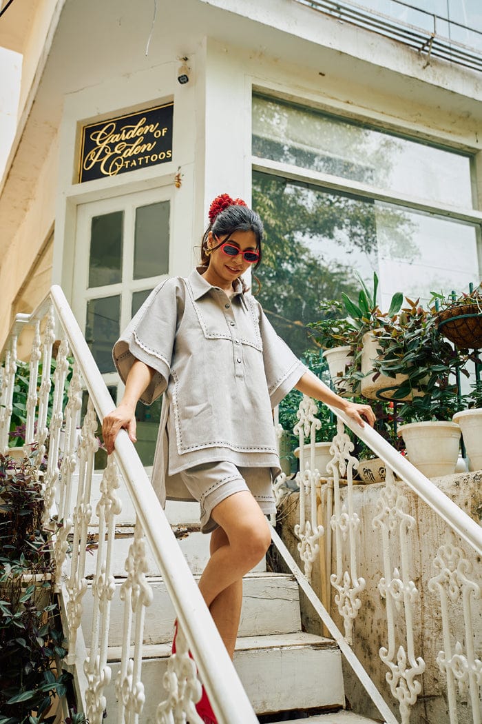 PEARL MINI KAFTAN  CO-ORD SET SPACELINES