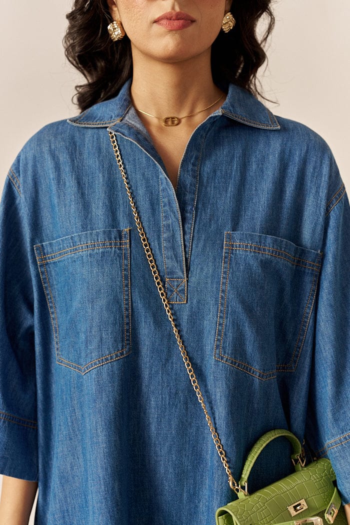 PINACOLADA SHIRT DRESS SPACELINES
