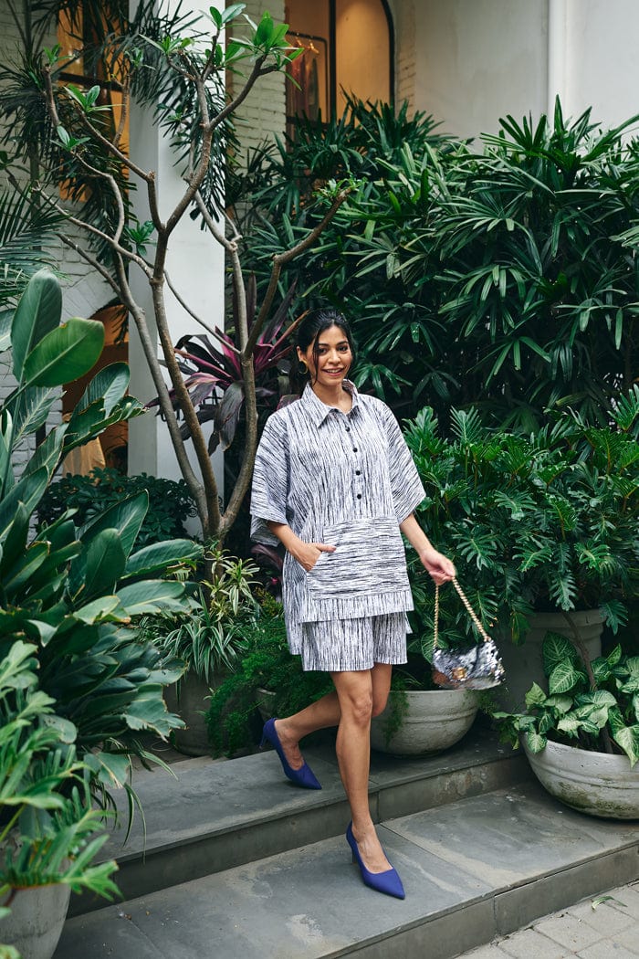 SERENA MINI KAFTAN CO-ORD SET SPACELINES