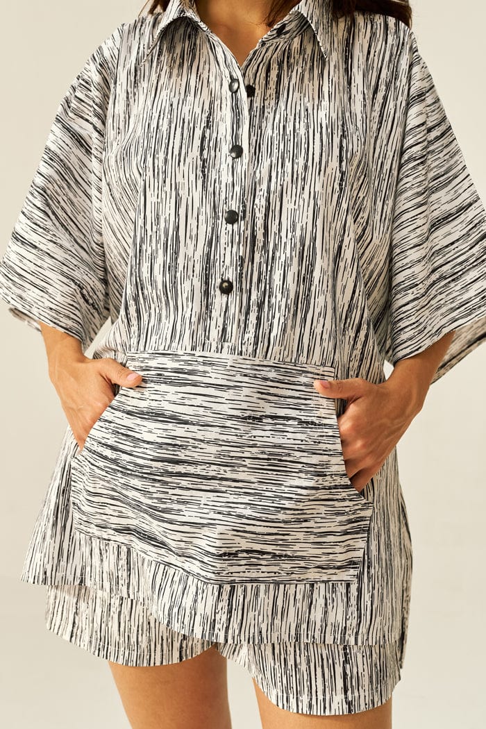 SERENA MINI KAFTAN CO-ORD SET SPACELINES
