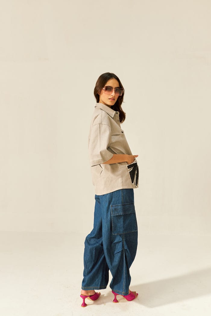 SWEET CHAI SHIRT IN OPAL GRAY SPACELINES