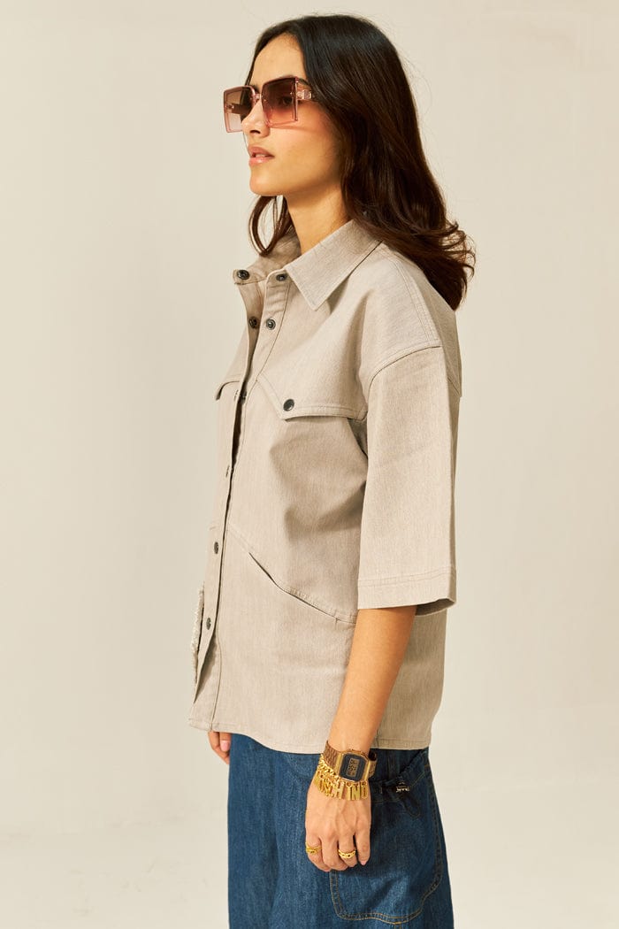 SWEET CHAI SHIRT IN OPAL GRAY SPACELINES