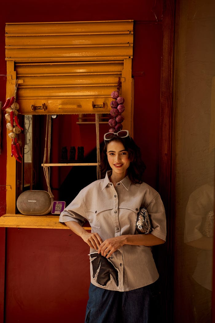SWEET CHAI SHIRT IN OPAL GRAY SPACELINES