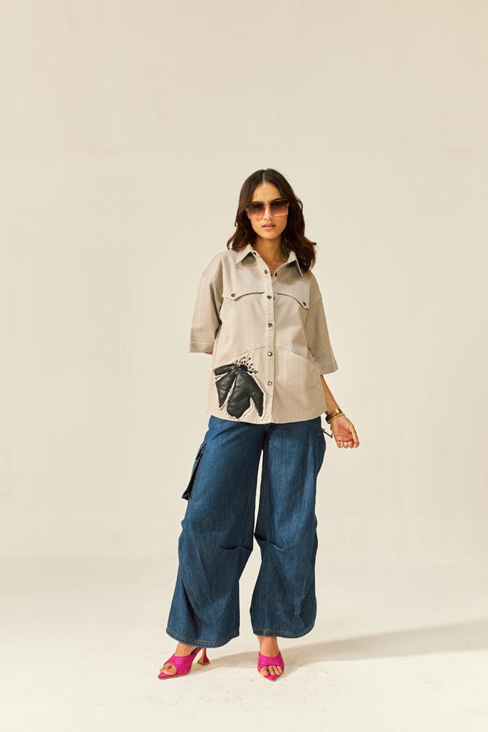 SWEET CHAI SHIRT IN OPAL GRAY SPACELINES