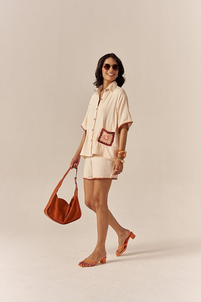TUSCAN CO-ORD SET WITH SHORTS SPACELINES