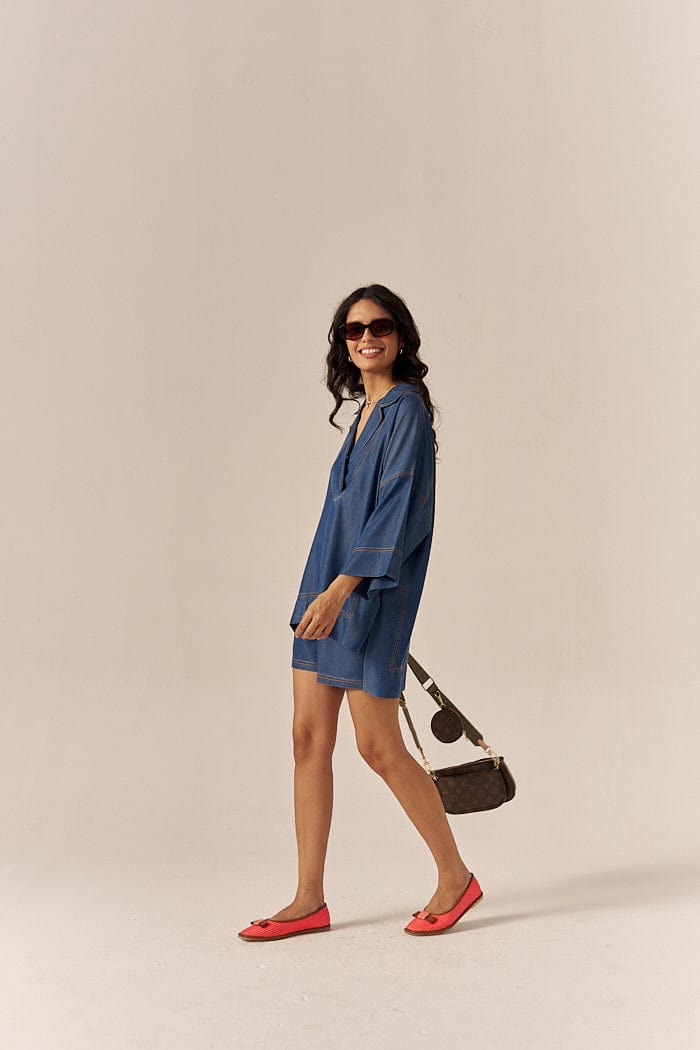 YOUS CO-ORD SET WITH SHORTS SPACELINES