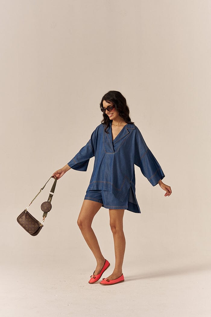 YOUS CO-ORD SET WITH SHORTS SPACELINES