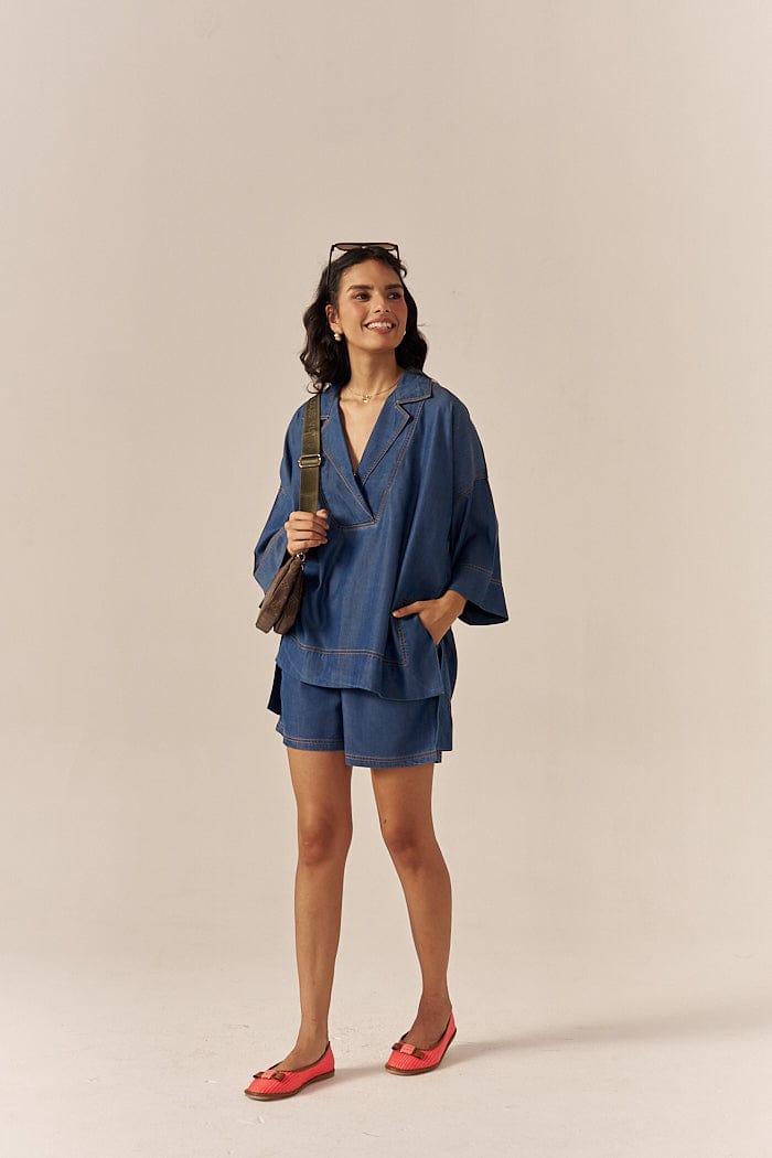YOUS CO-ORD SET WITH SHORTS SPACELINES