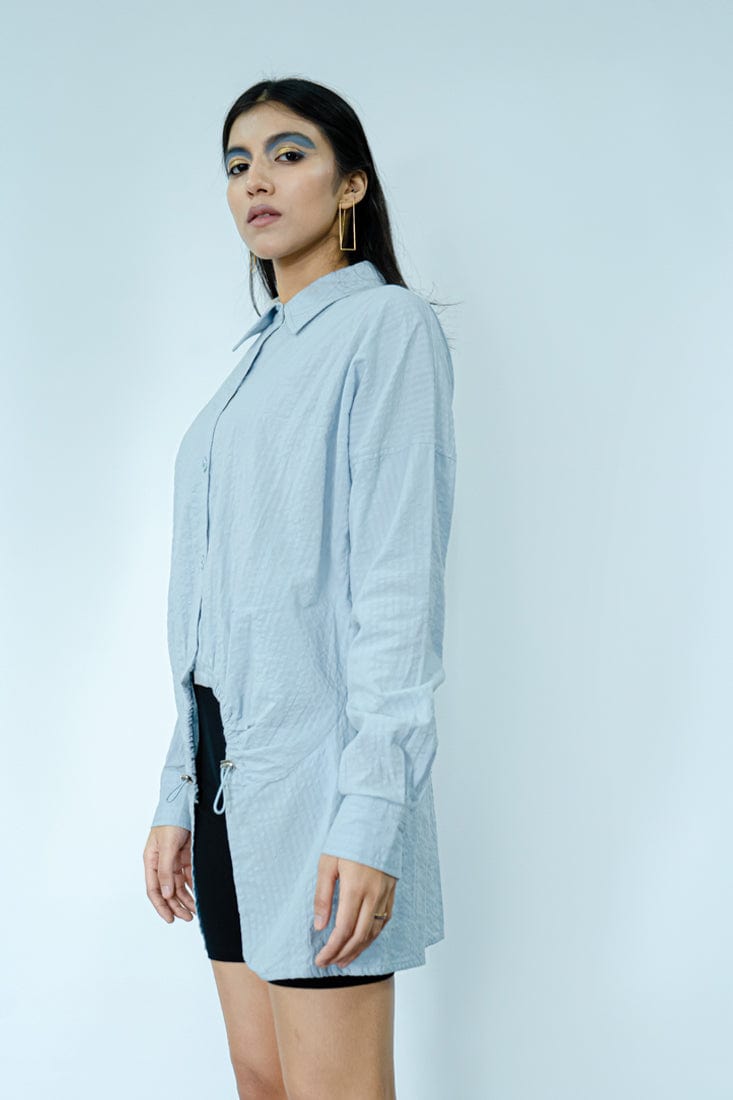Cutout Long Sleeve Shirt SPACELINES