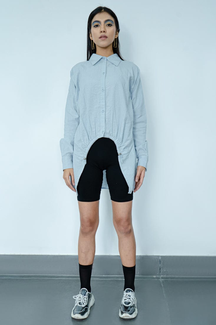 Cutout Long Sleeve Shirt SPACELINES