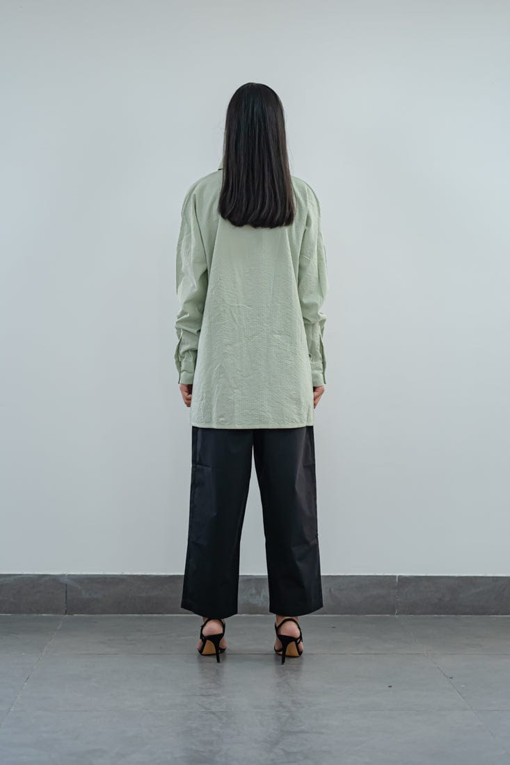Cutout Long Sleeve Shirt SPACELINES