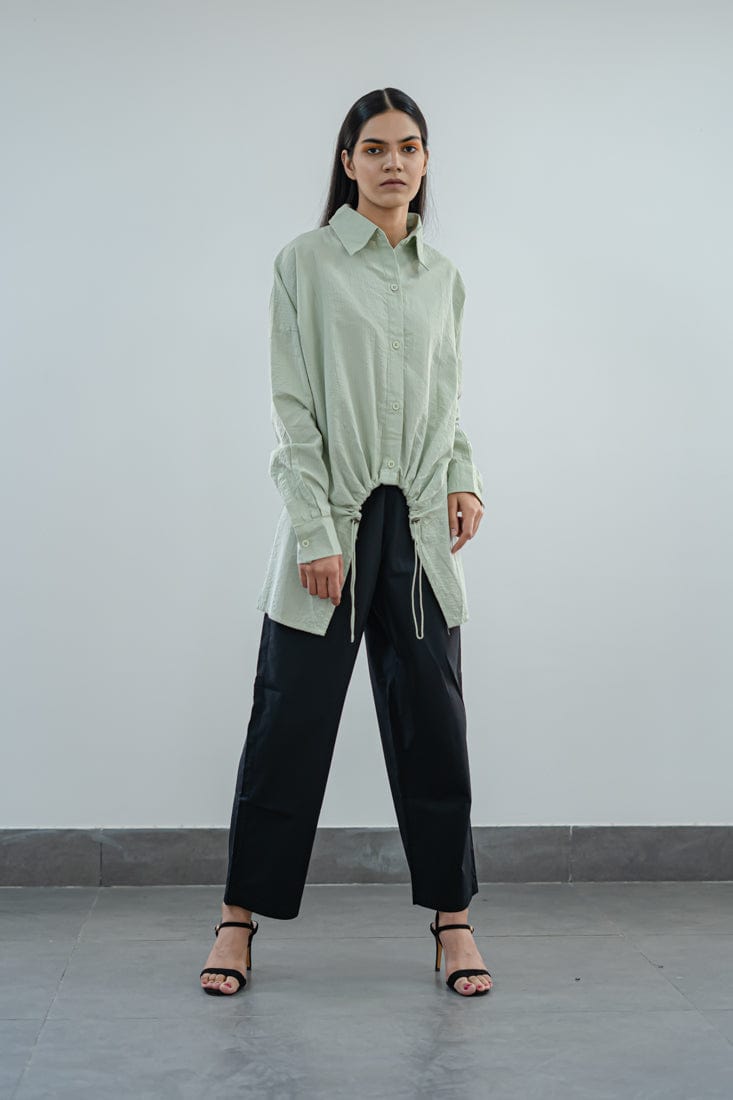 Cutout Long Sleeve Shirt SPACELINES