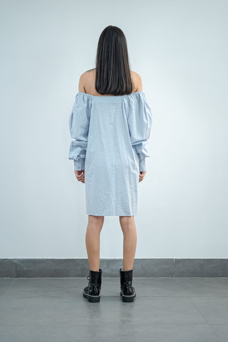 Pleat Space Dress SPACELINES