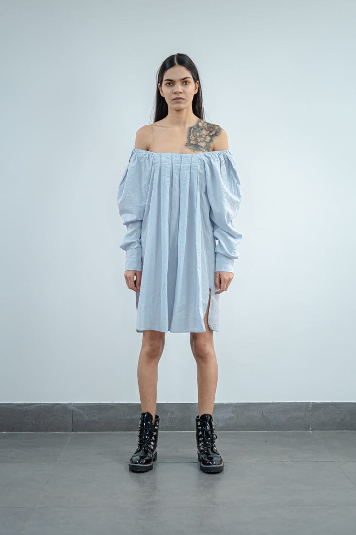 Pleat Space Dress SPACELINES